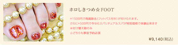 ホロしきつめ☆FOOT　¥8,700（税込）