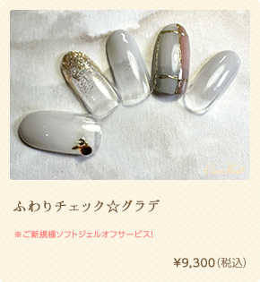 ふわりチェック☆グラデ　¥9,300（税込）