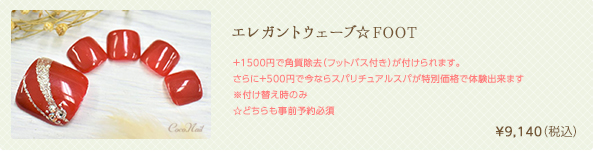 エレガントウェーブ☆FOOT　¥9,140（税込）